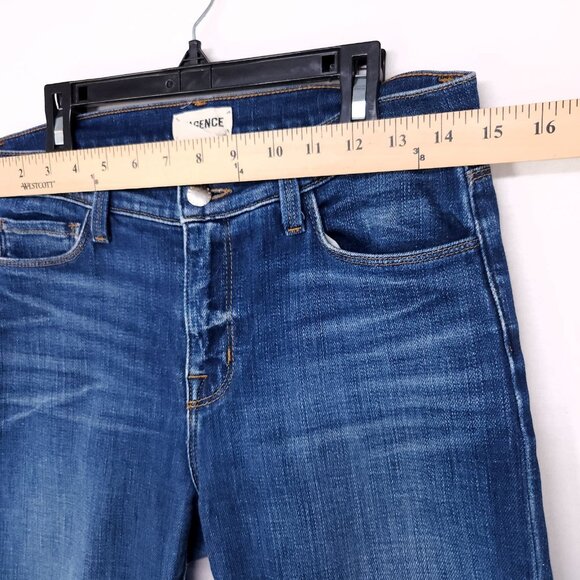 L'Agence Distress Jean Size 26 Womens Cropped Cuff Skinny Leg Mid-Rise USA Msde - Picture 8 of 13